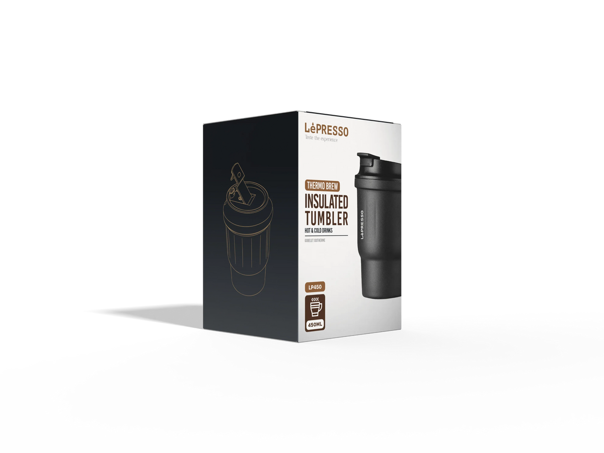 LePresso Insulated Tumbler Hot & Cold Drinks - Black – image 4