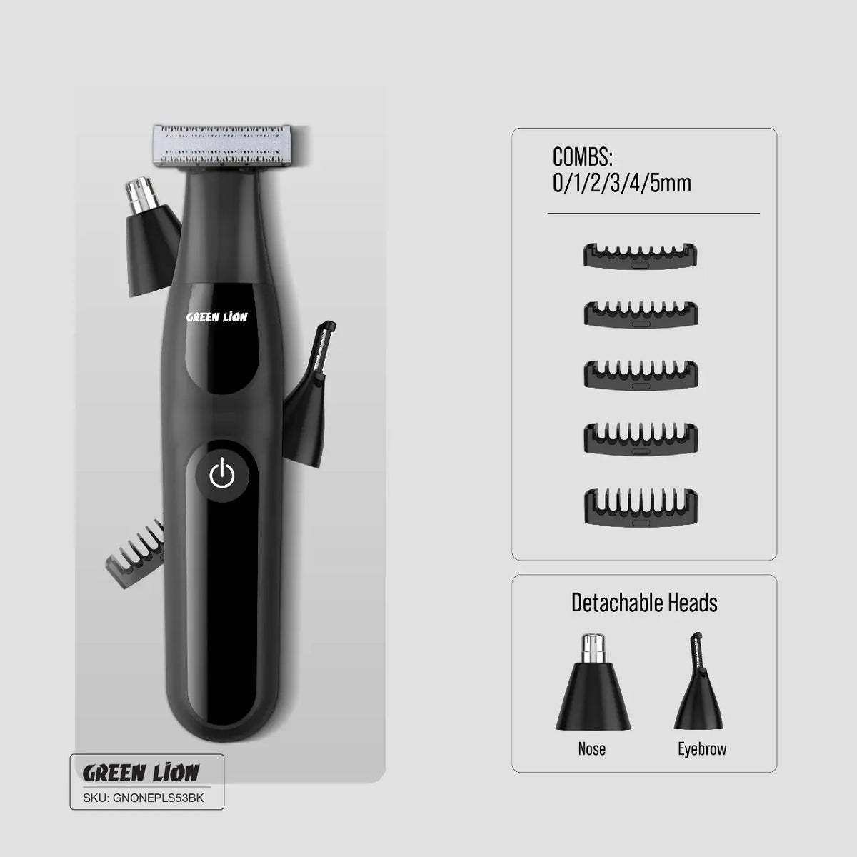 Green Lion One Blade Plus Hair Nose Eyebrow Trimmer Black – image 12