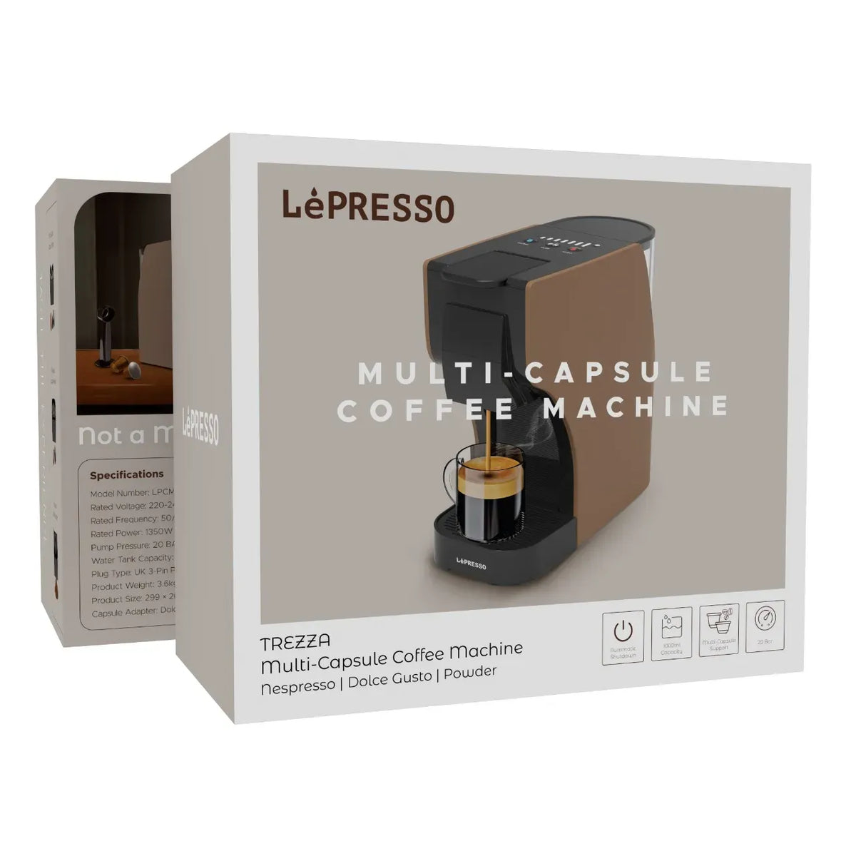LePresso Multi-Capsule Coffee Machine - Brown – image 2