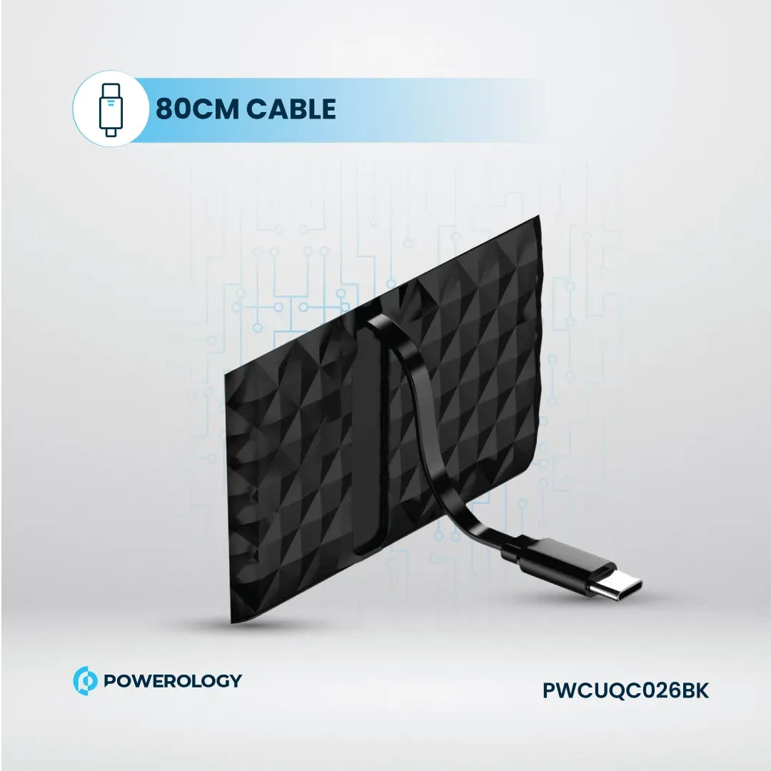 Powerology Universal Ga N 85 W Super Charger Retractable Type-C Cable - Black – image 12