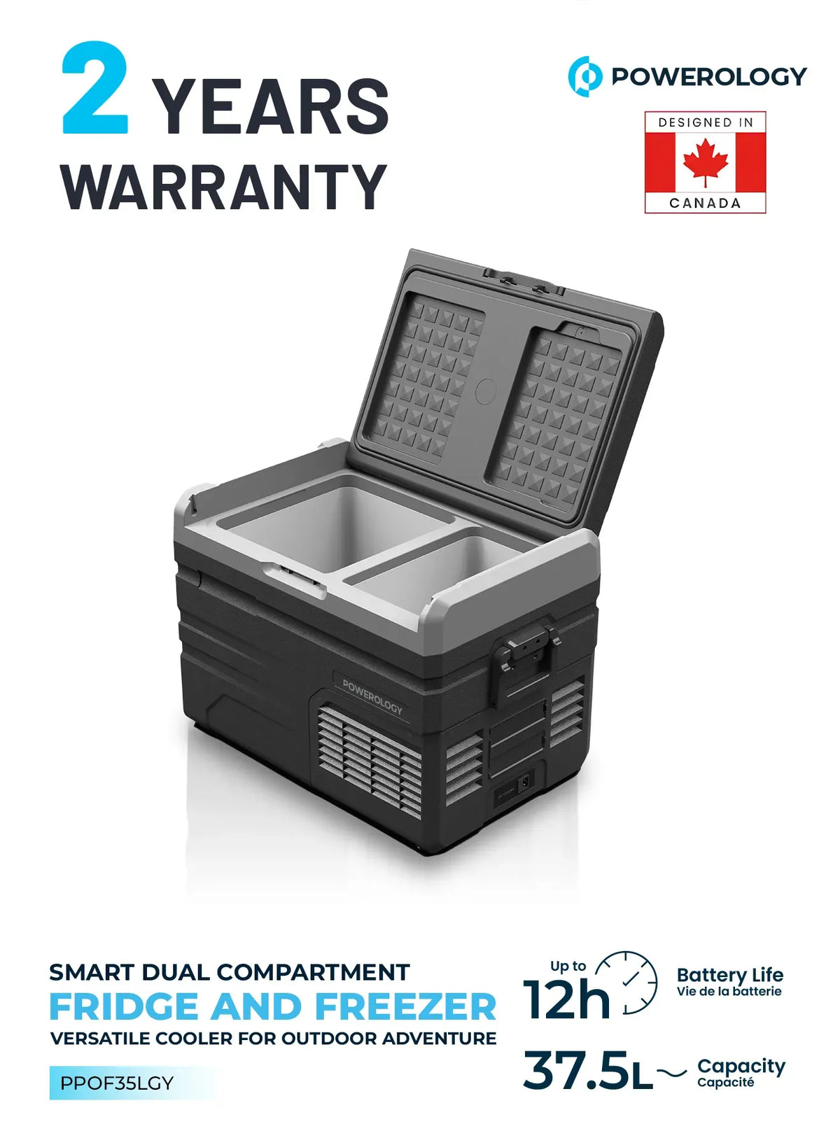 Powerology Small Dual Compartment Fridge and Freezer – image 18