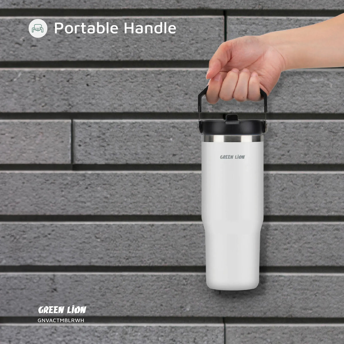 Green Lion Vacuum Tumbler 900 ml - White – image 9