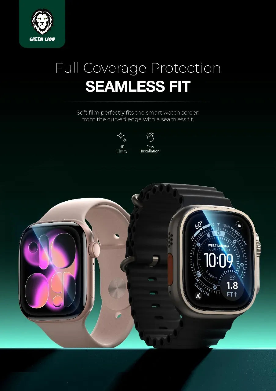 Green Lion Ultra 3 Guard HD Screen Protector for Apple Watch 49mm Clear – image 8