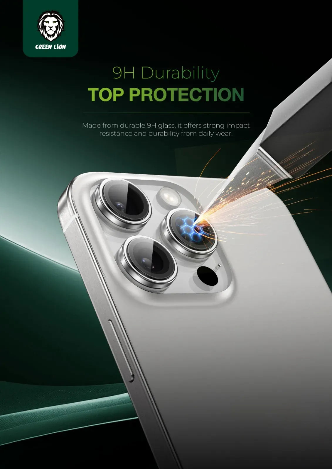Green Lion Silicone Camera lens - Silver