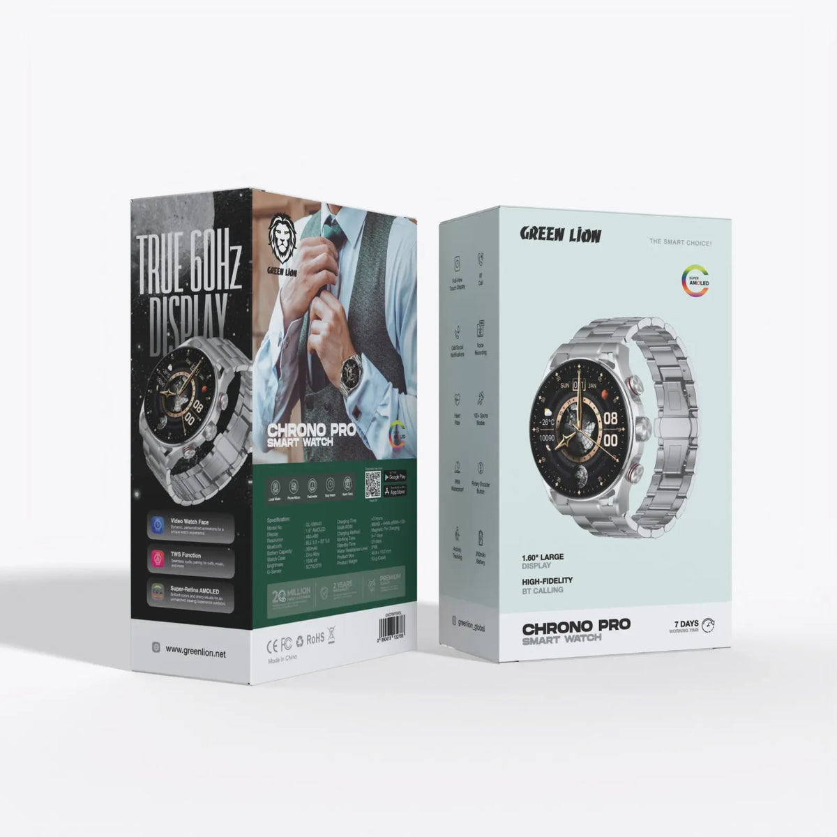 Green Lion Chrono Pro Smart Watch - Silver – image 3
