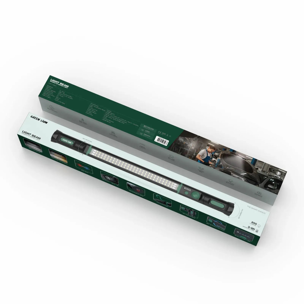 Green Lion Light Beam Magnetic Work Light Black – image 5