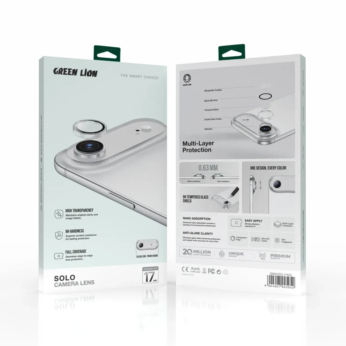 Green Lion Solo Camera Lens for Iphone 17 Air Clear – image 3