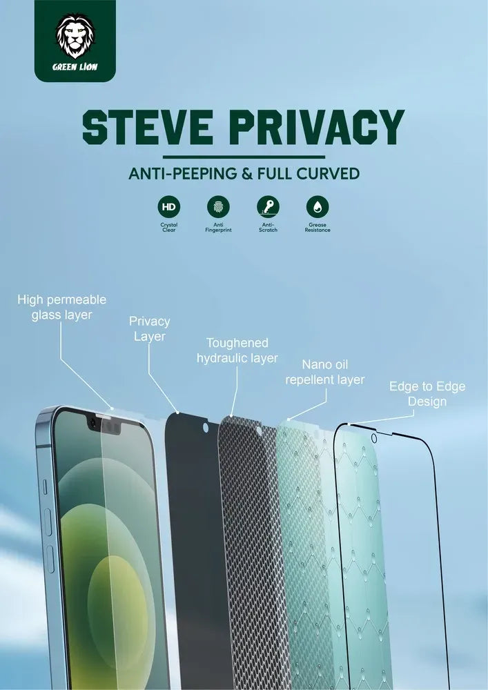 Green Lion 9h Steve Privacy Full Glass Screen Protector Iphone 11 – image 7