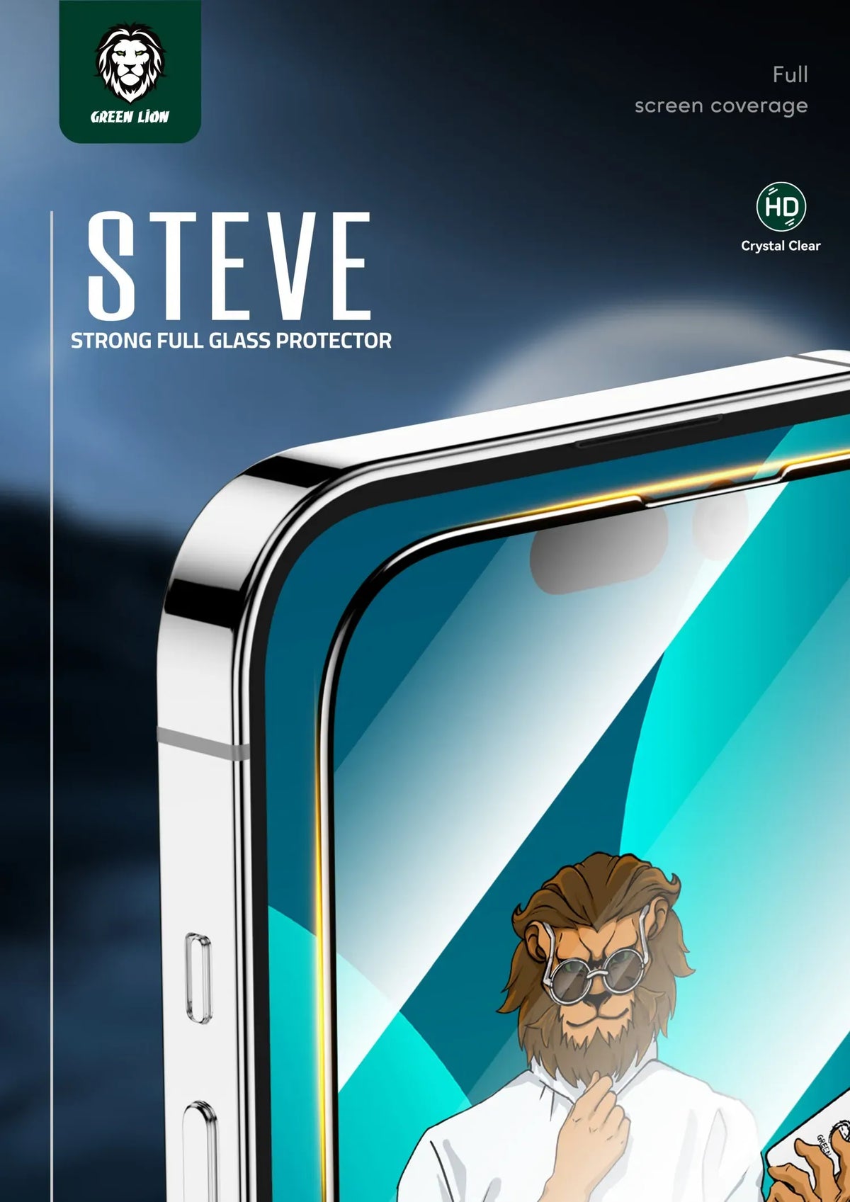 Green Lion 9 HSteve HD Screen Protector - Black Edge/Clear – image 6
