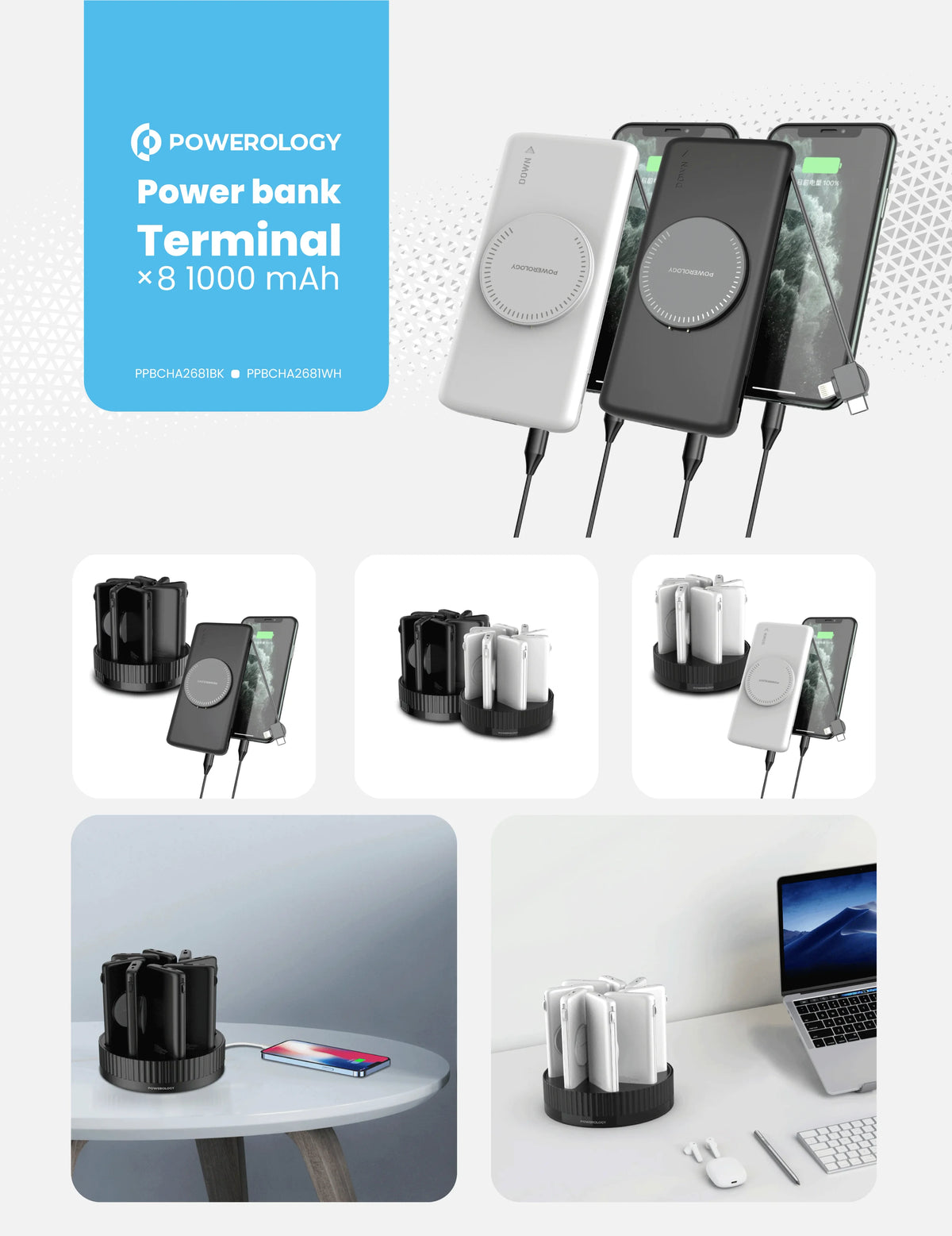 Powerology *810000 m Ah Power Bank Terminal - Black – image 4