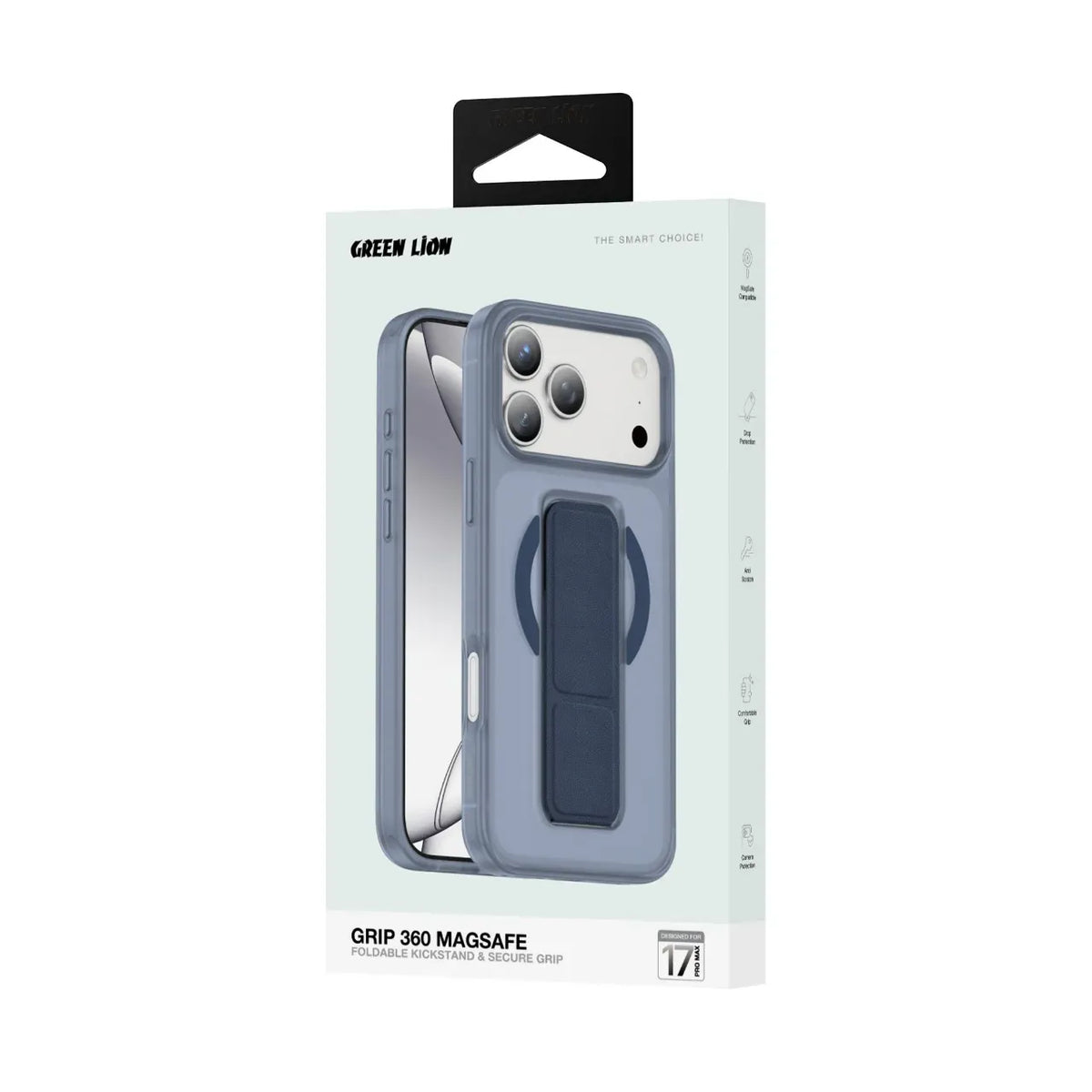 Green Lion GRIP 360 Mag Safe Case - BlueTitanium