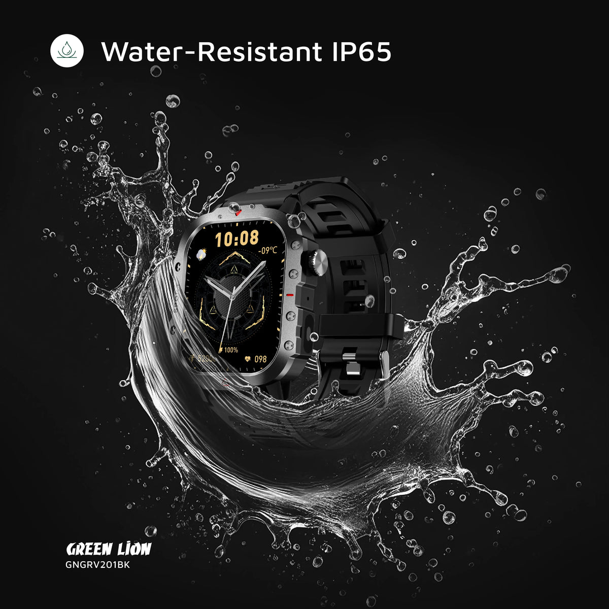 Green Lion Gravix Smart Watch Black – image 7