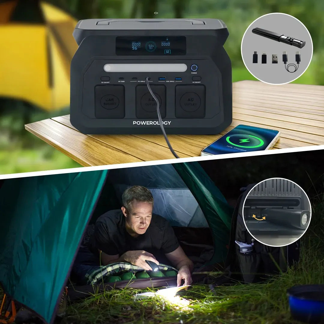 Powerology Dynamic800 Portable Power Station 800w Black – image 7