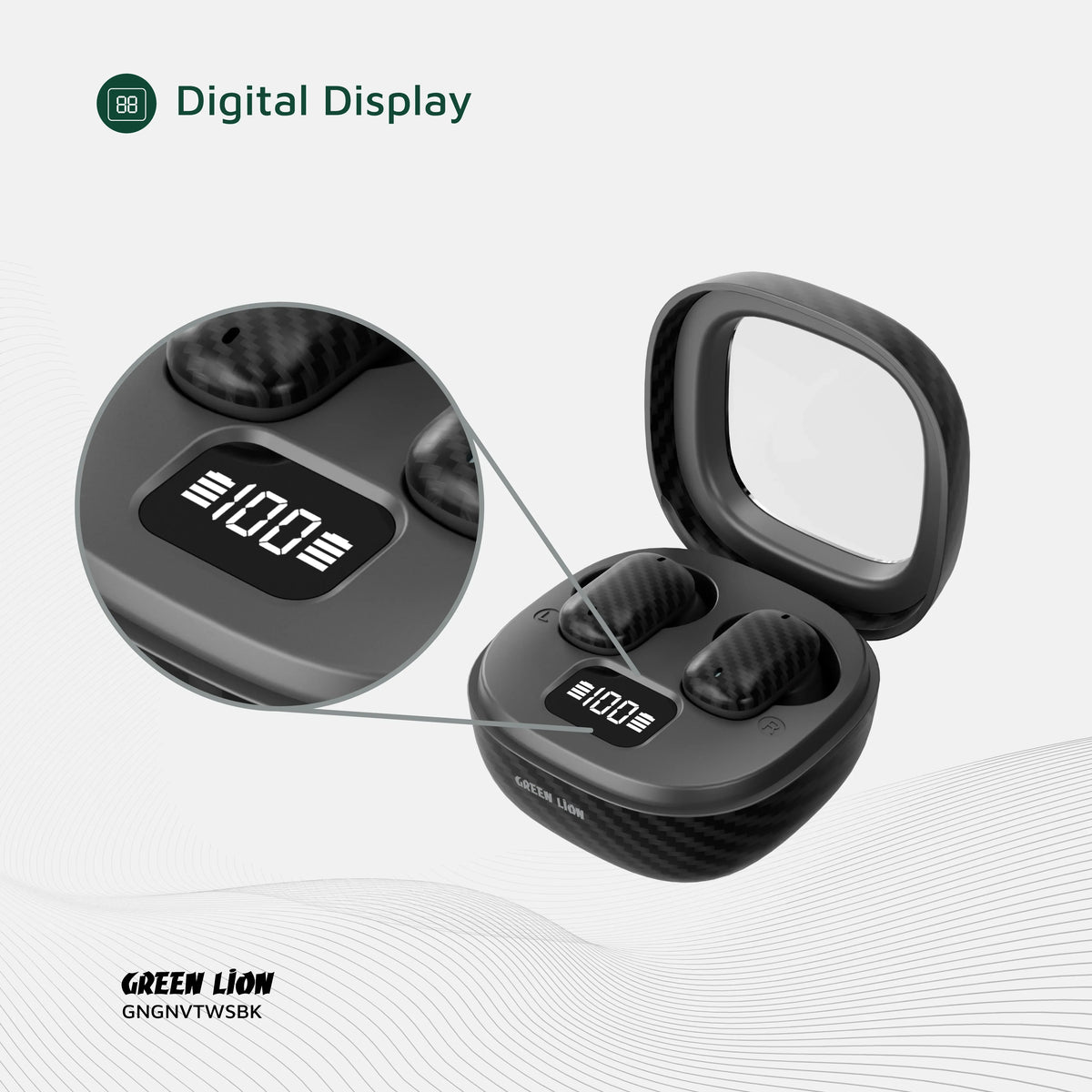 Green Lion Geneva True Wireless Earbuds Black – image 11