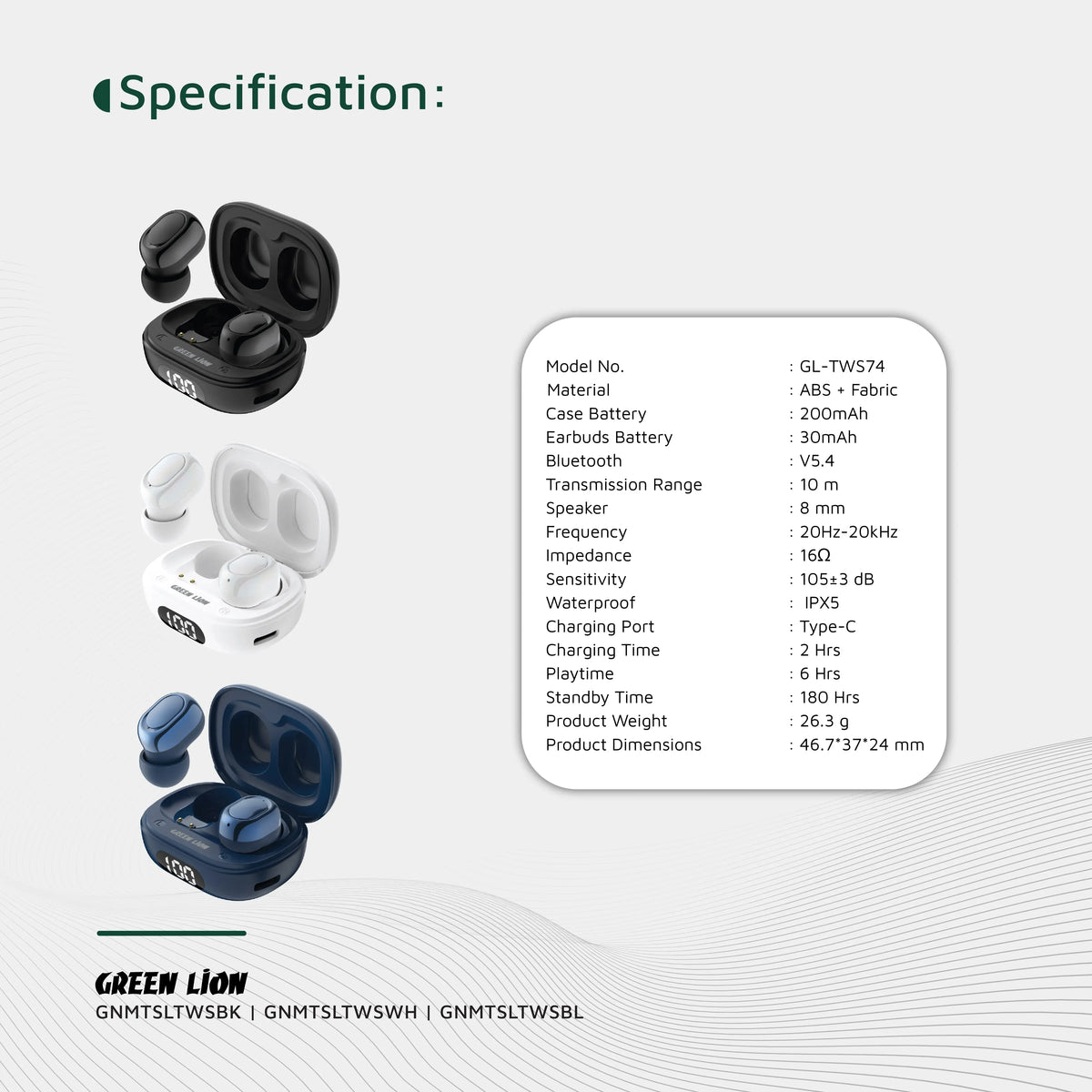 Green Lion Mittersill True Wireless Earbuds - Blue – image 13