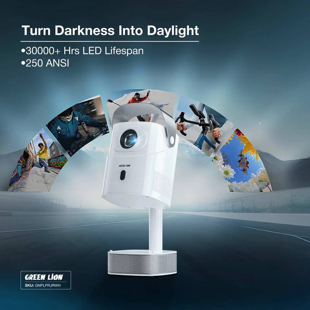 Green Lion Pluto 4 KPortable Projector - White – image 7