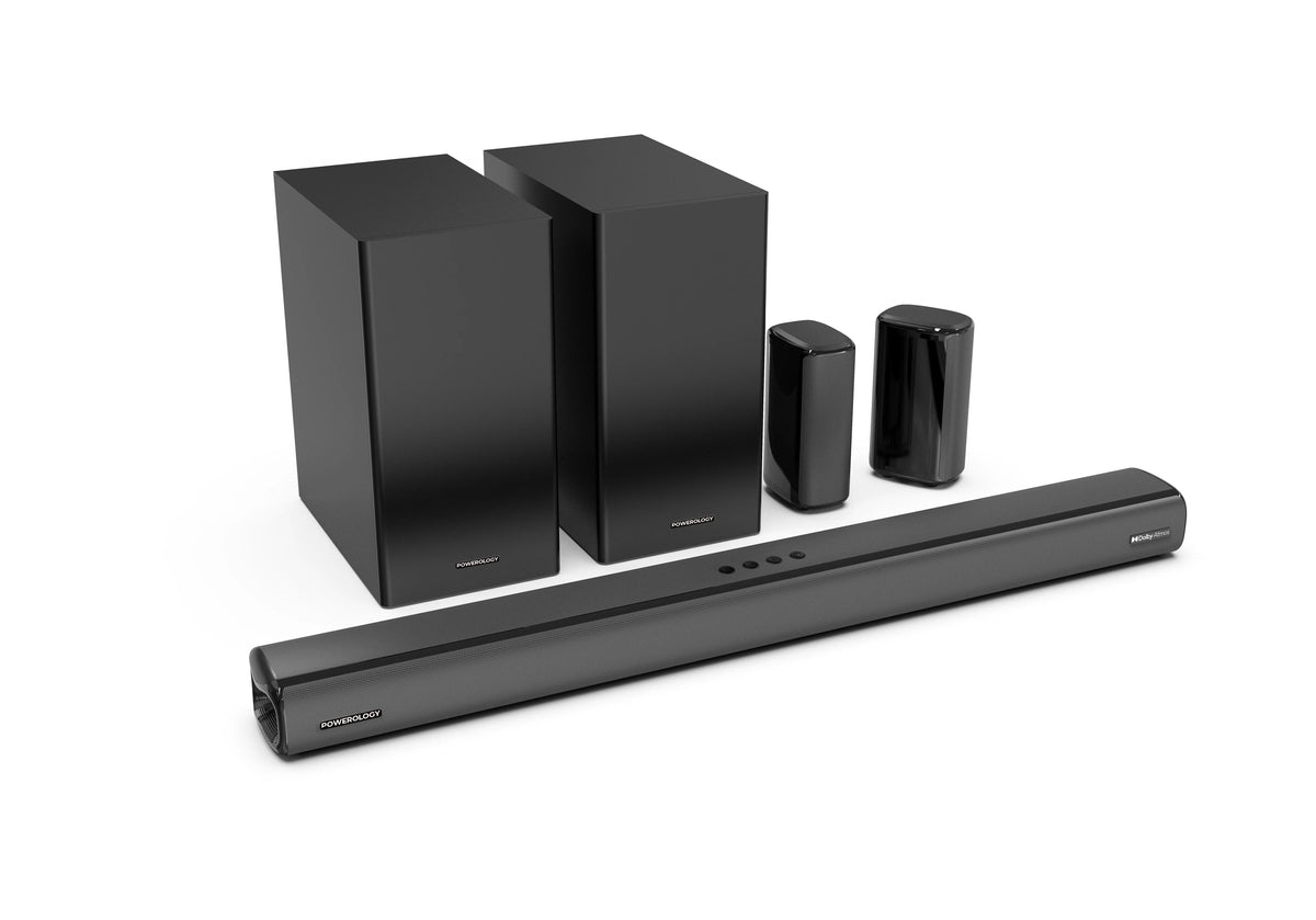 Powerology 5 2 4ch Dual Woofer Wireless Home Theater Black – image 2