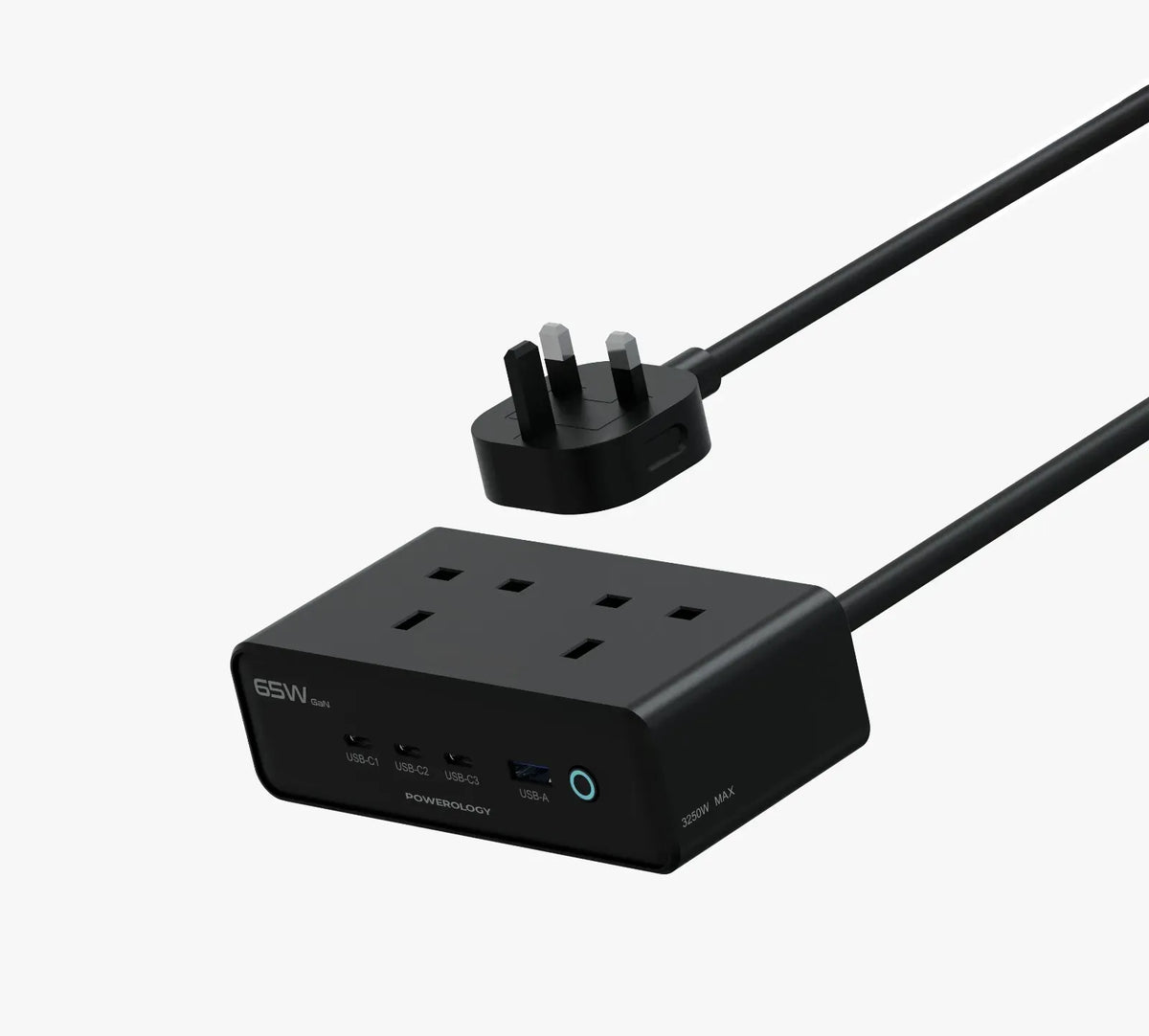 Powerology Omnix Desktop Charging Station 3250w Gan 65w Black – image 4