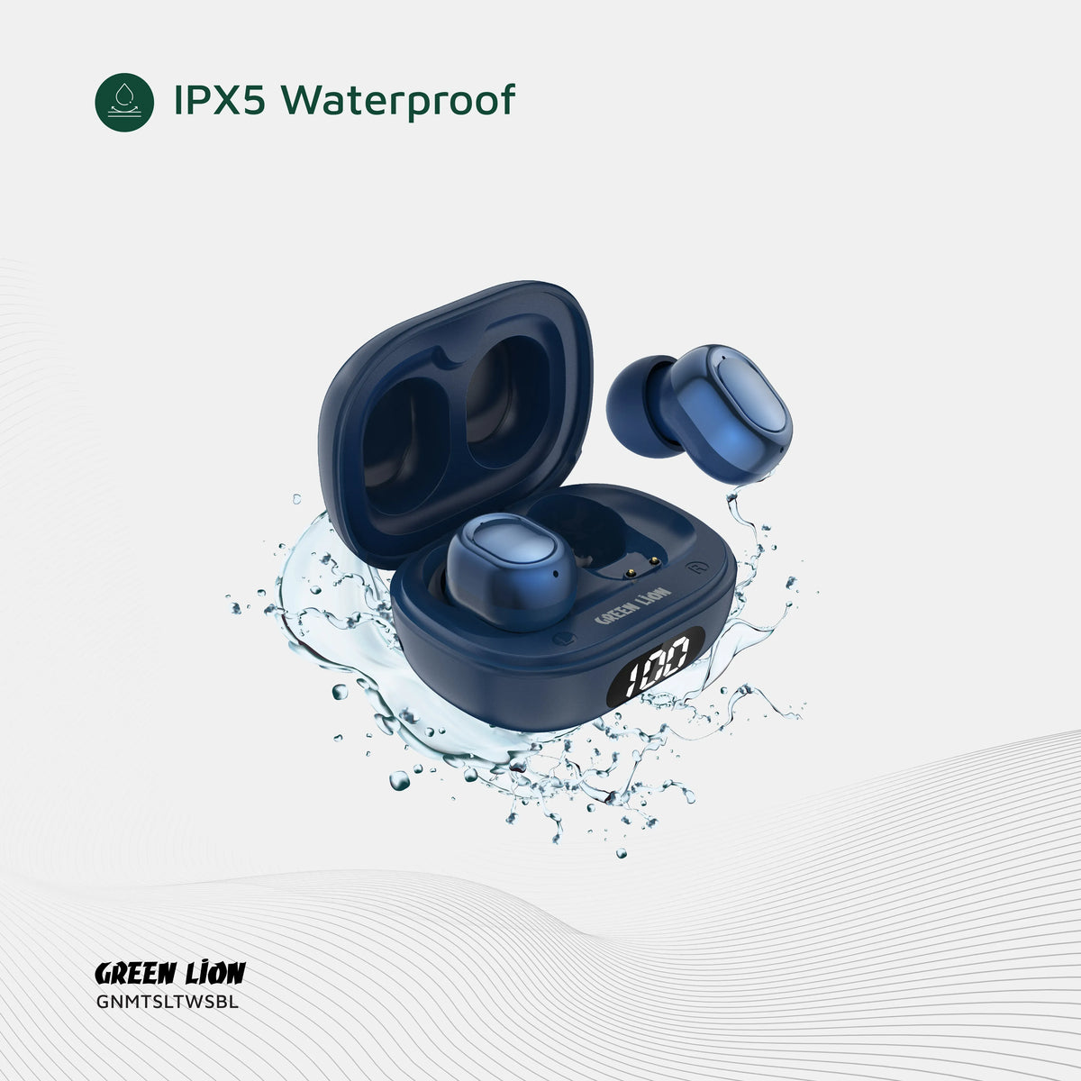 Green Lion Mittersill True Wireless Earbuds - Blue – image 8