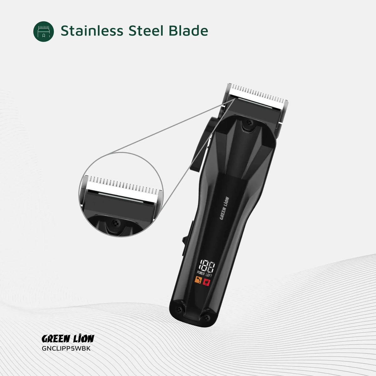 Green Lion Clip Pro Professional Hair Clipper Black – image 12