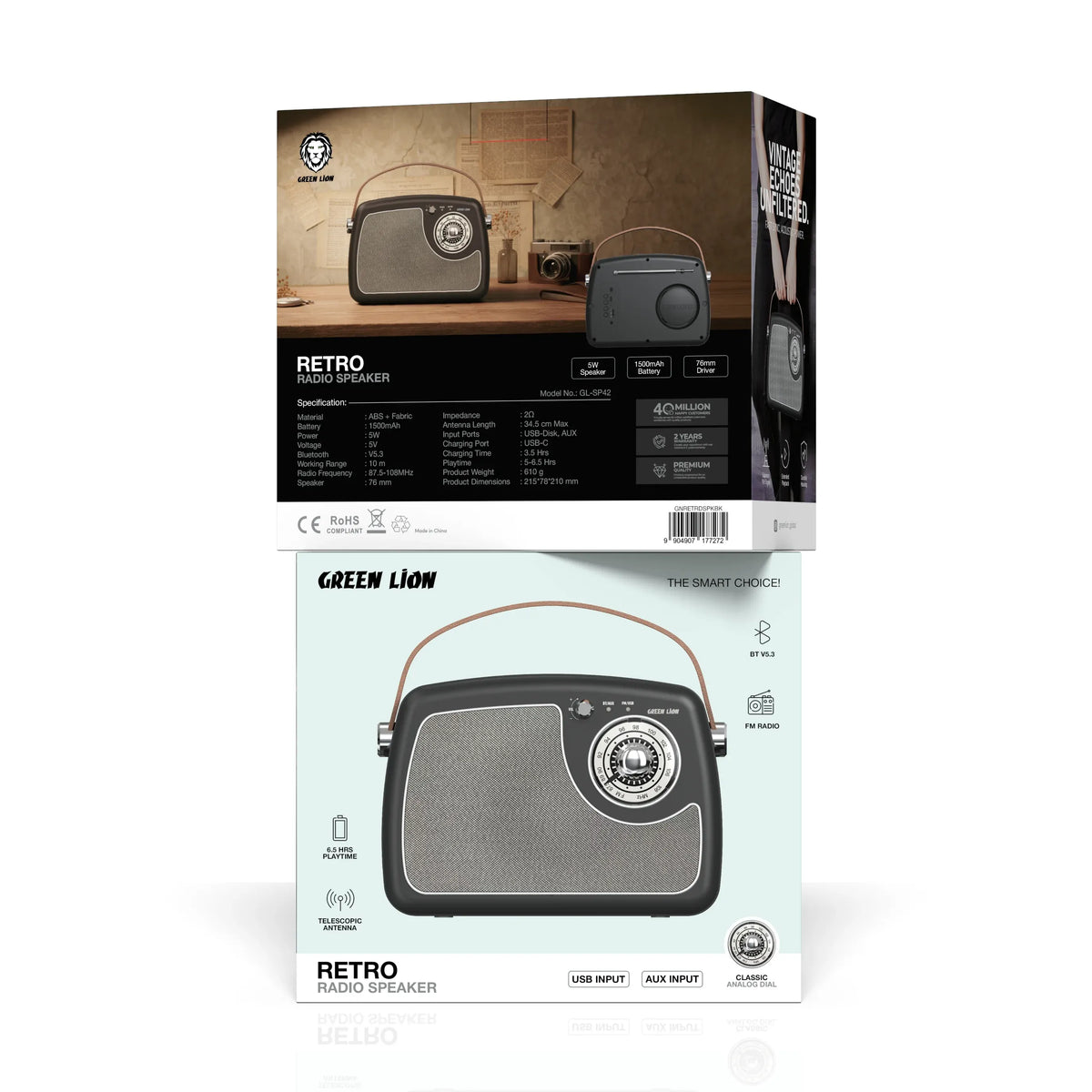 Green Lion RETRORadio Speaker - Black – image 2
