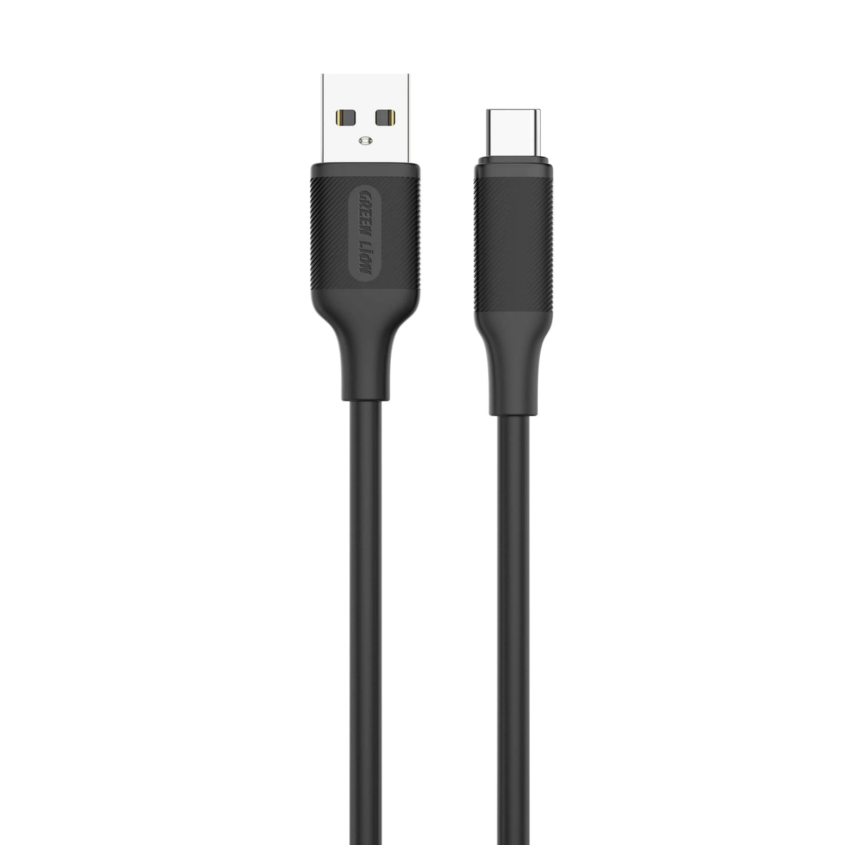Green Lion Dual USB 12 W Wall Charger With USB-ATo USB-C 1 MCable UK - Black