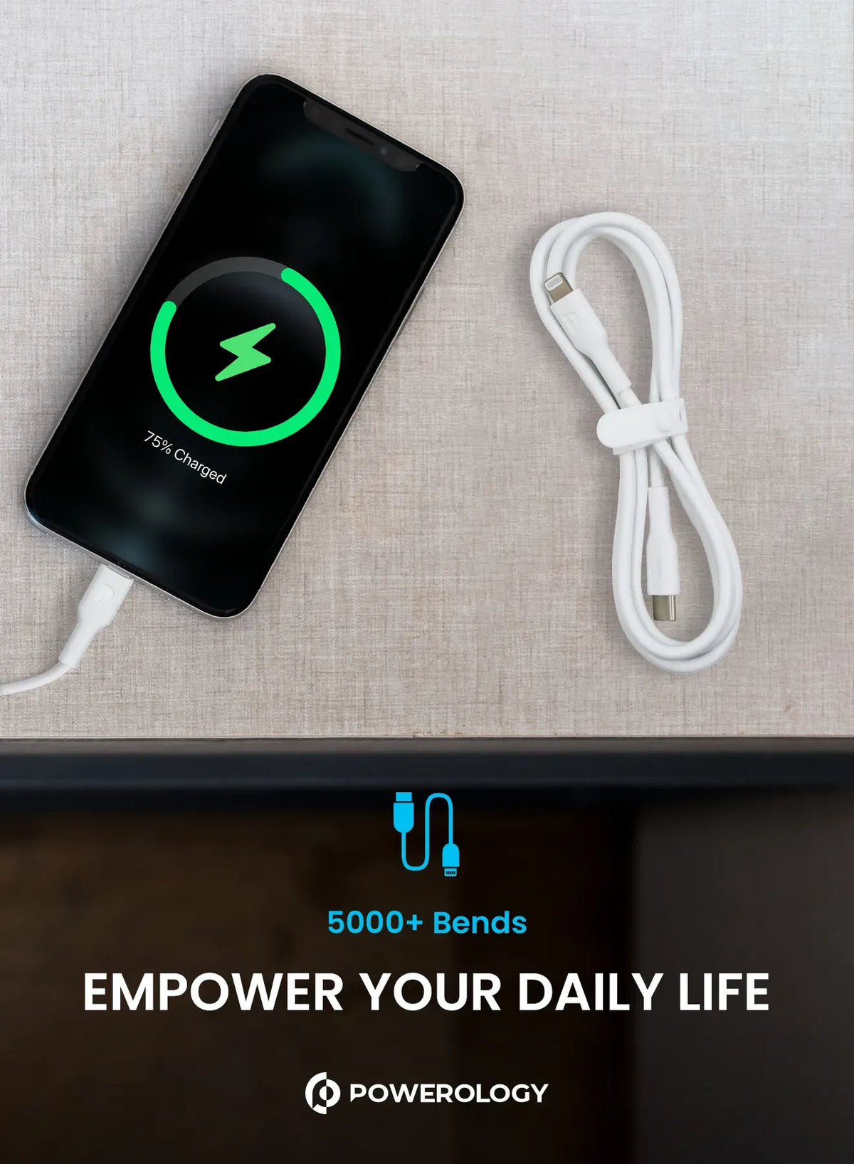 Powerology TPE Type-CTo Lightning Cable PD 20 W - White – image 10