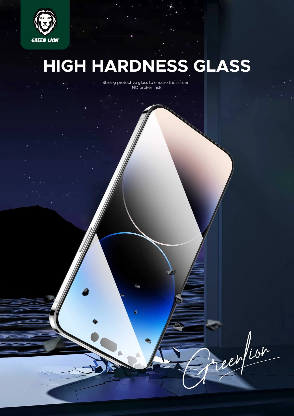 Green Lion 9 HSteve HD Screen Protector - Black Edge/Clear – image 9