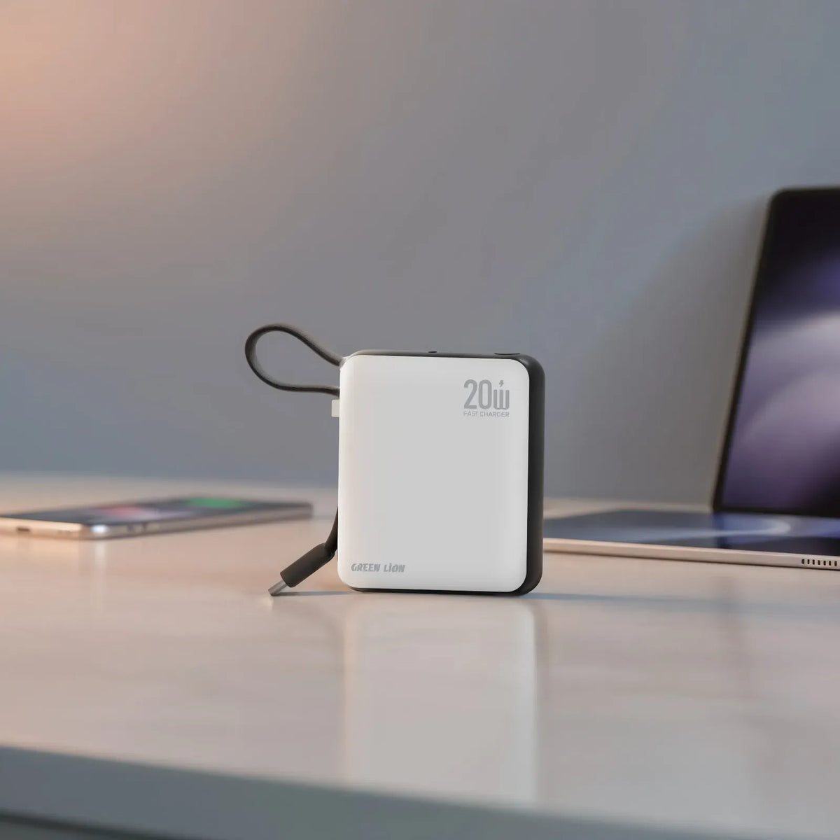 Green Lion Nuru 10000mAh Power Bank White – image 3