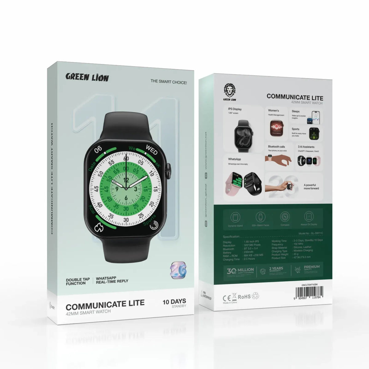 Green Lion Communicate Lite 42 Smart Watch-42 mm - Black – image 2
