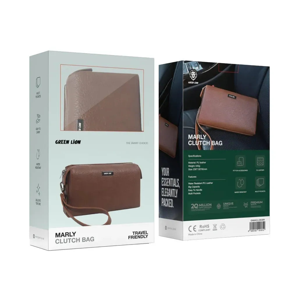 Green Lion Marly Clutch Bag - Brown