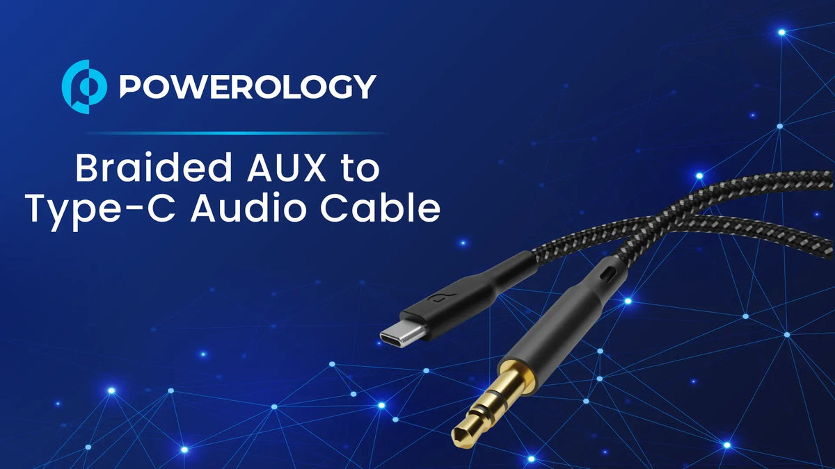 Powerology Braided Type C to Aux 3 5mm Cable 1 2m Black – image 6