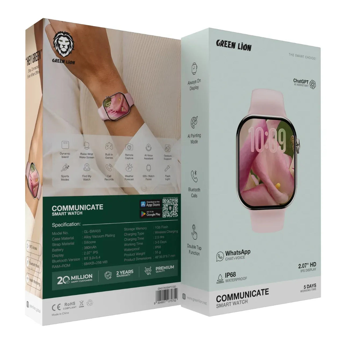Green Lion Communicate Smart Watch - RoseGold – image 14