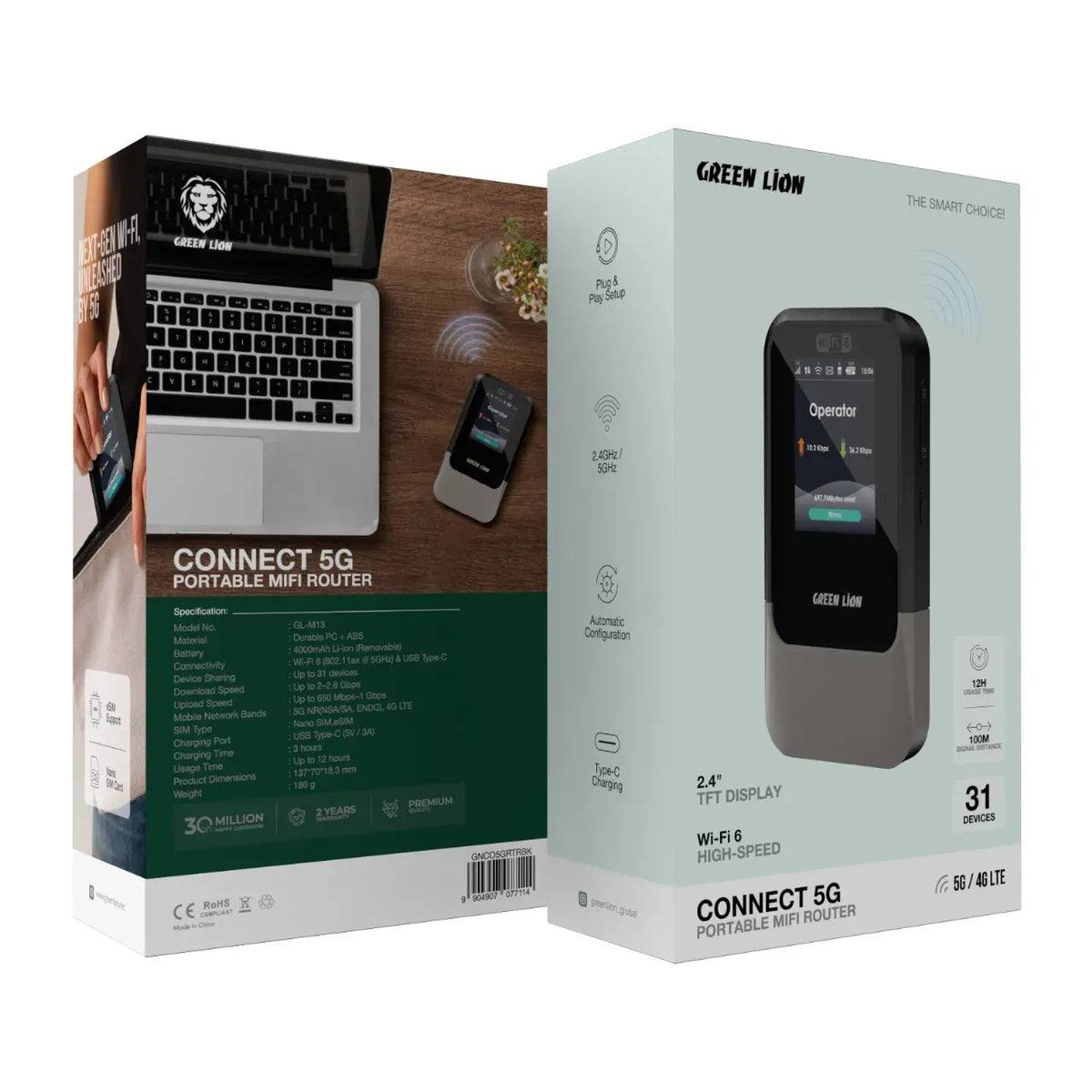 Green Lion Connect 5 G Portable Mifi Router - Black – image 3