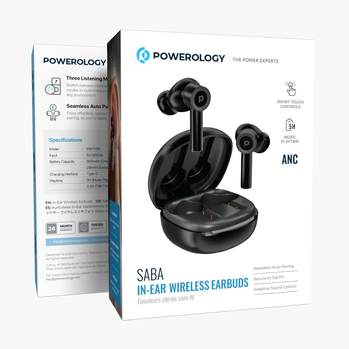 Powerology SABA In-Ear Wireless Earbuds - Black – image 5