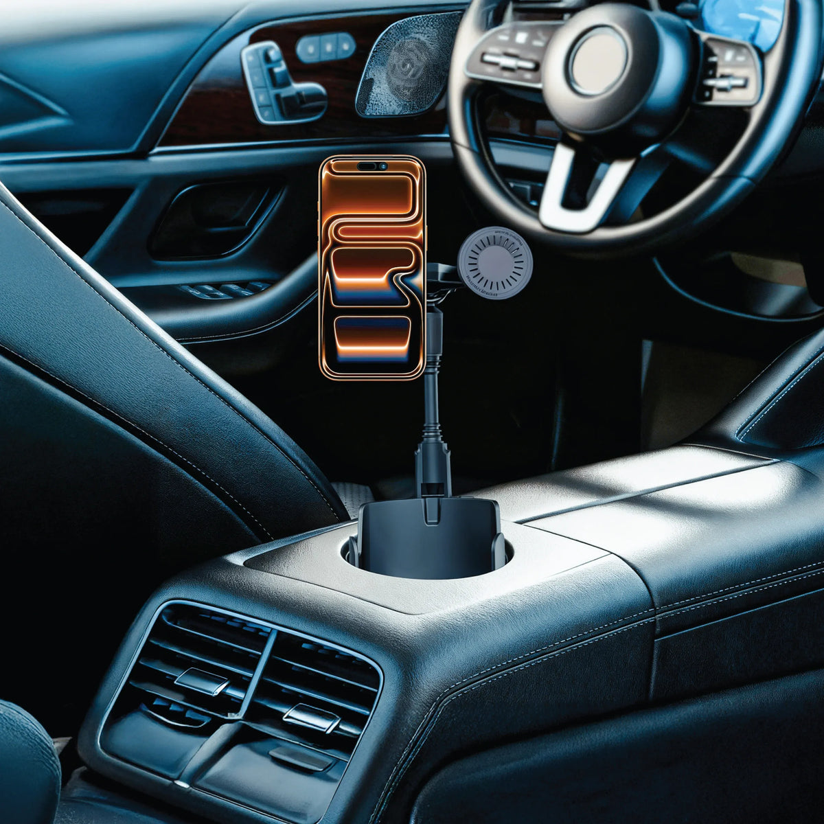 Green Lion Duo Mag 2 in 1 Car Cup Holder Black – image 4