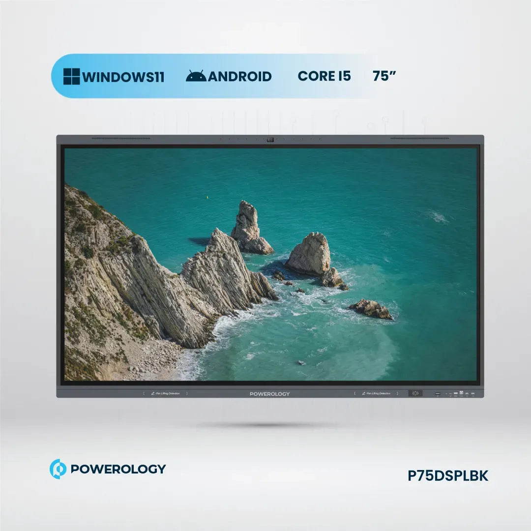 Powerology Dual Windows Android Interactive Smartboard 75 Black – image 14