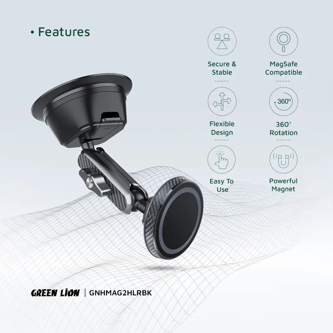 Green Lion Halo MagSafe 2 Car Holder Black – image 9
