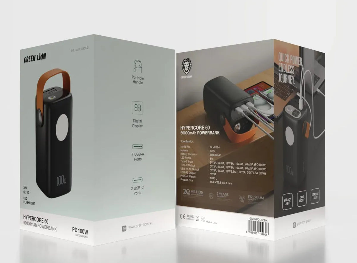 Green Lion Hyper Core 60 Power Bank 60000mAh Black – image 5