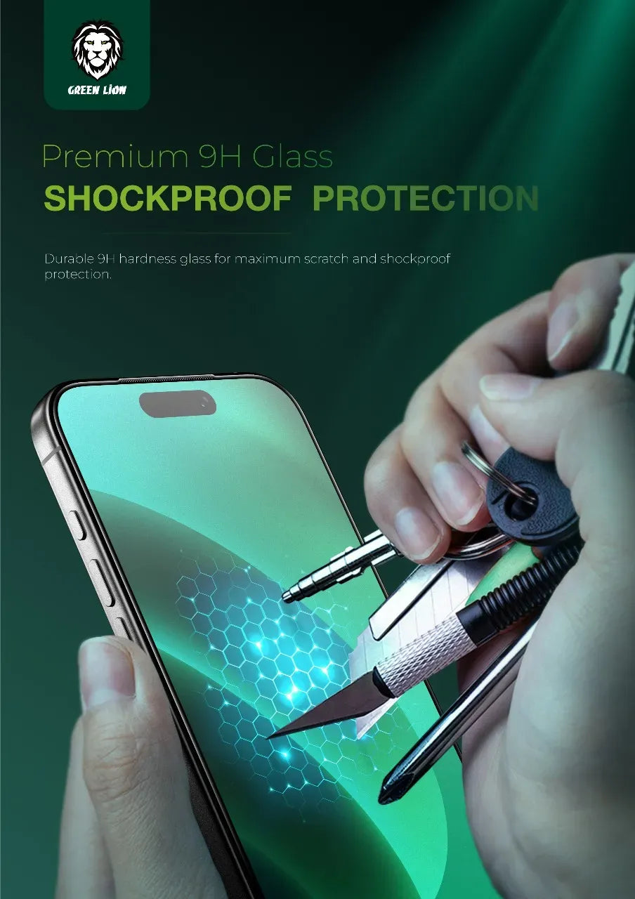 Green Lion 9 HSteve Matte AGGlass Protector - Black Edge/Clear – image 8