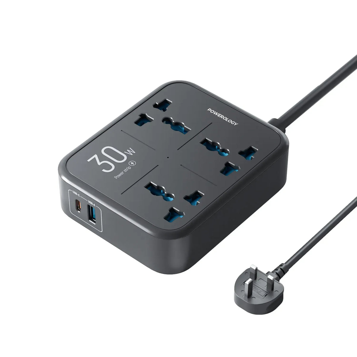 Powerology Power Strip 3250w 3ac Black – image 6
