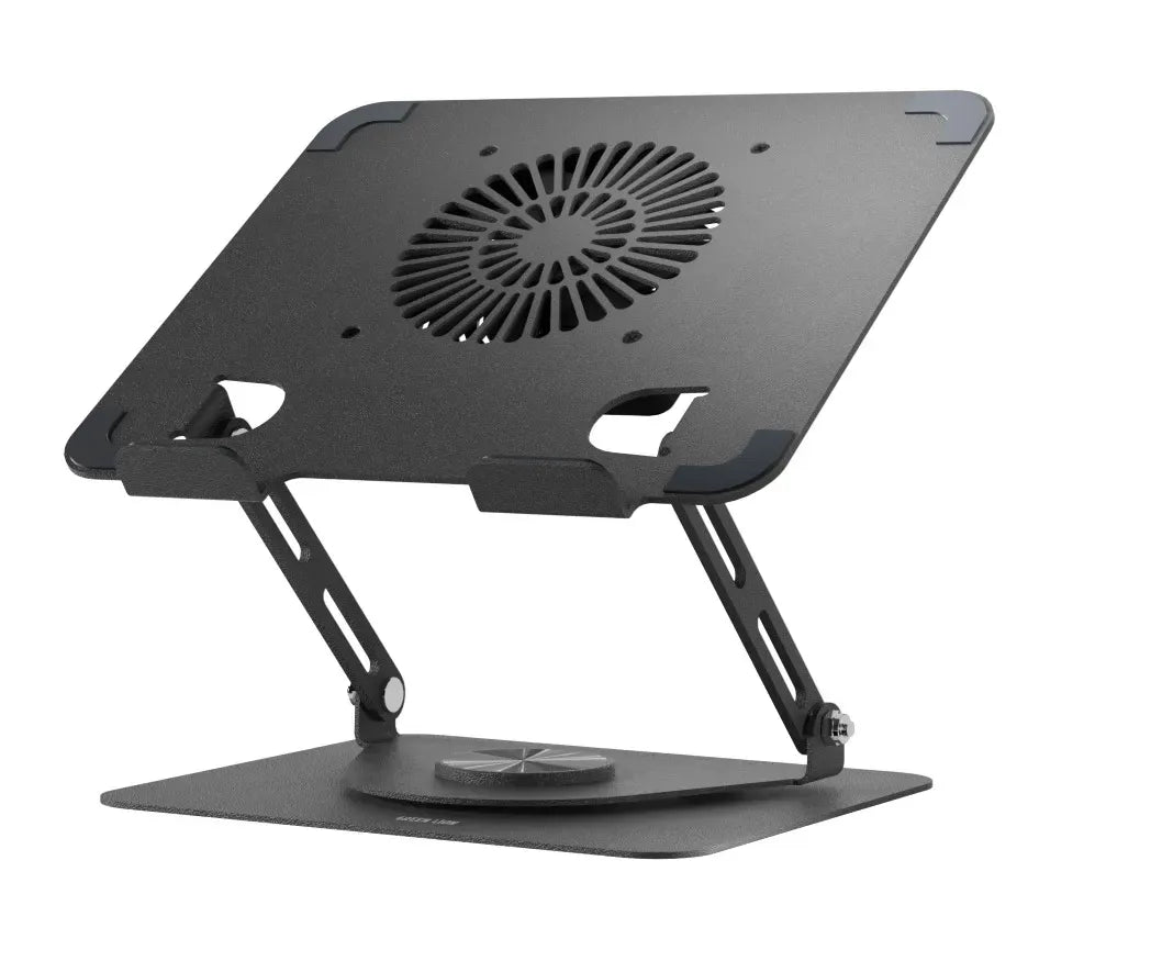 Green Lion Adjustable Laptop Stand with Cooling Fan Black – image 2