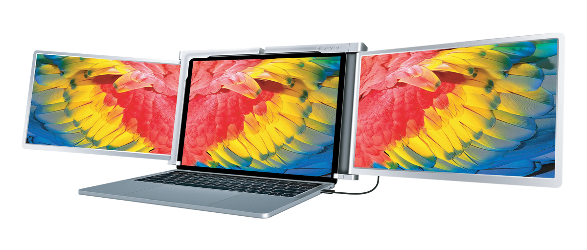 Powerology Dual Screen Portable Monitor Silver – image 10
