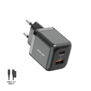 Green Lion Ultra Compact Ga NWall Charger EUPin Cto CPD 20 W+QC 3.0 - Black