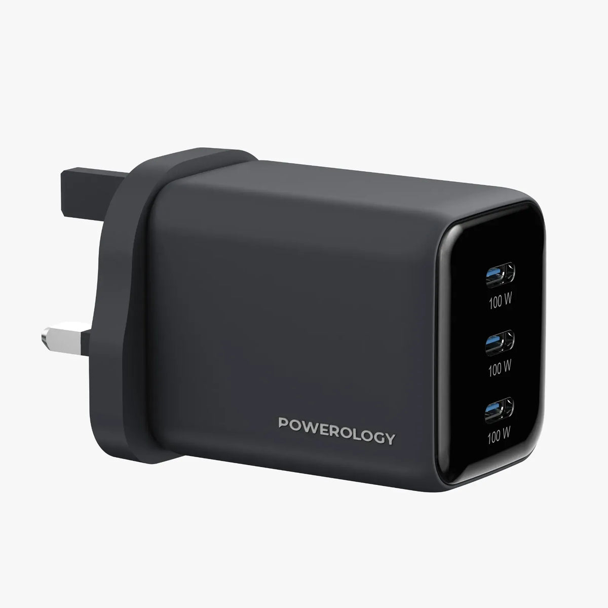 Powerology Volt X 100w Multi Port Gan Wall Charger Black – image 5