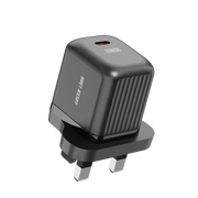 Green Lion Ultra Compact Ga NWall Charger UKPin USB-CPD 20 W - Black