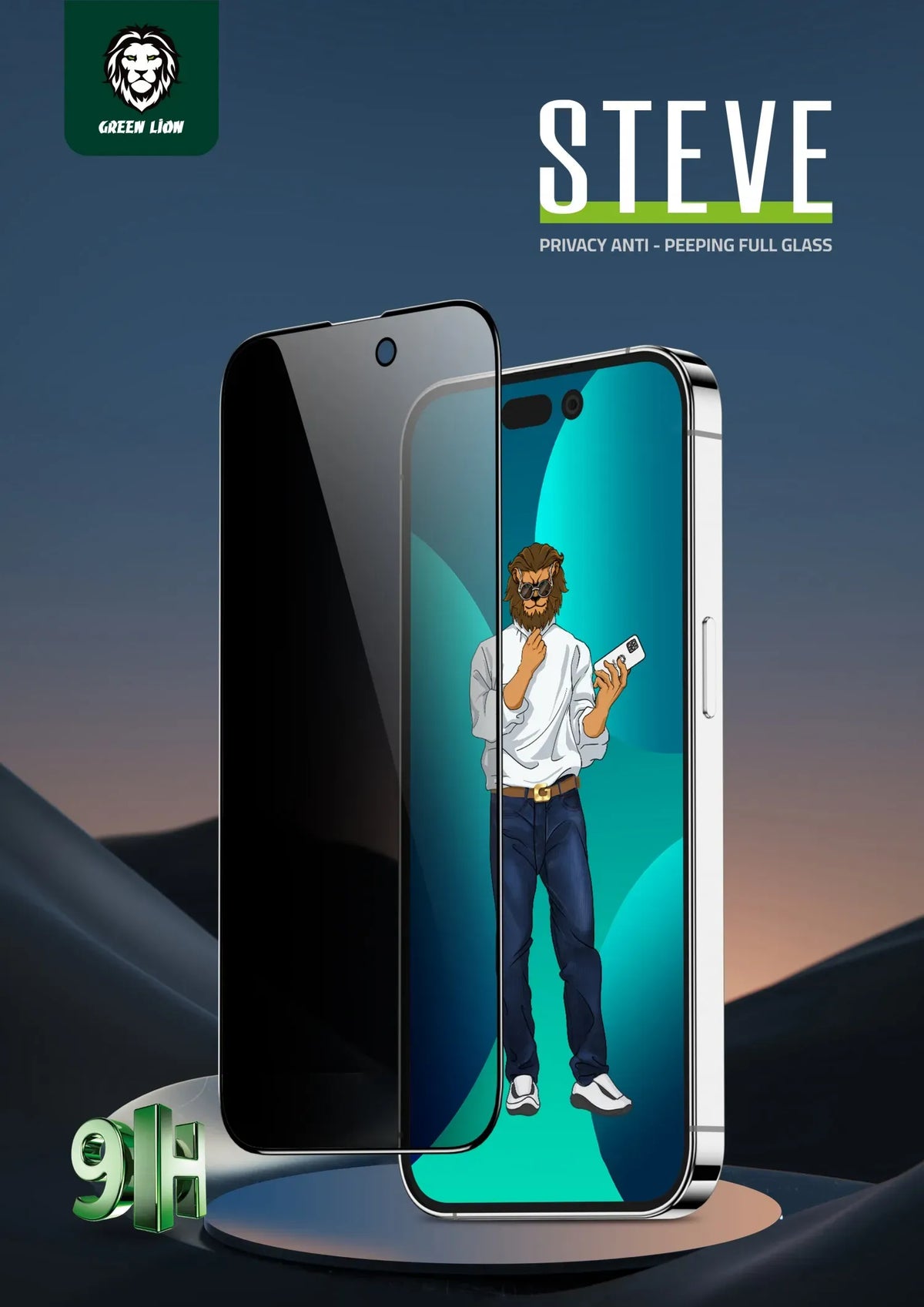 Green Lion 9h Steve Privacy Full Glass Screen Protector Iphone 14 Plus – image 7