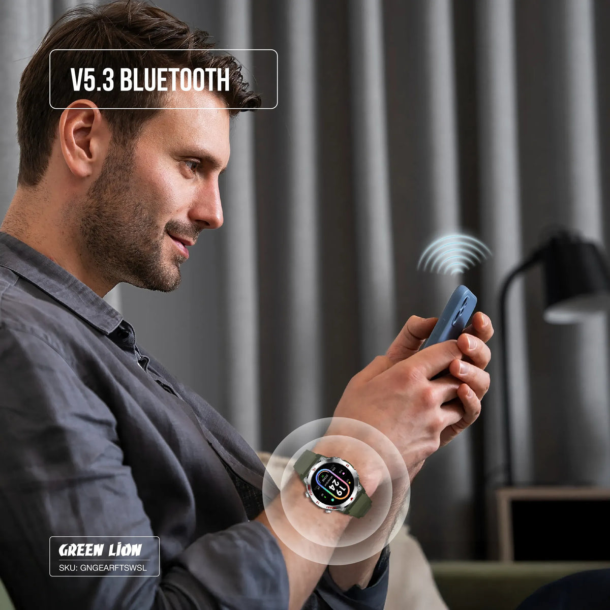 Green Lion Gear Fit Smart Watch - Silver – image 3