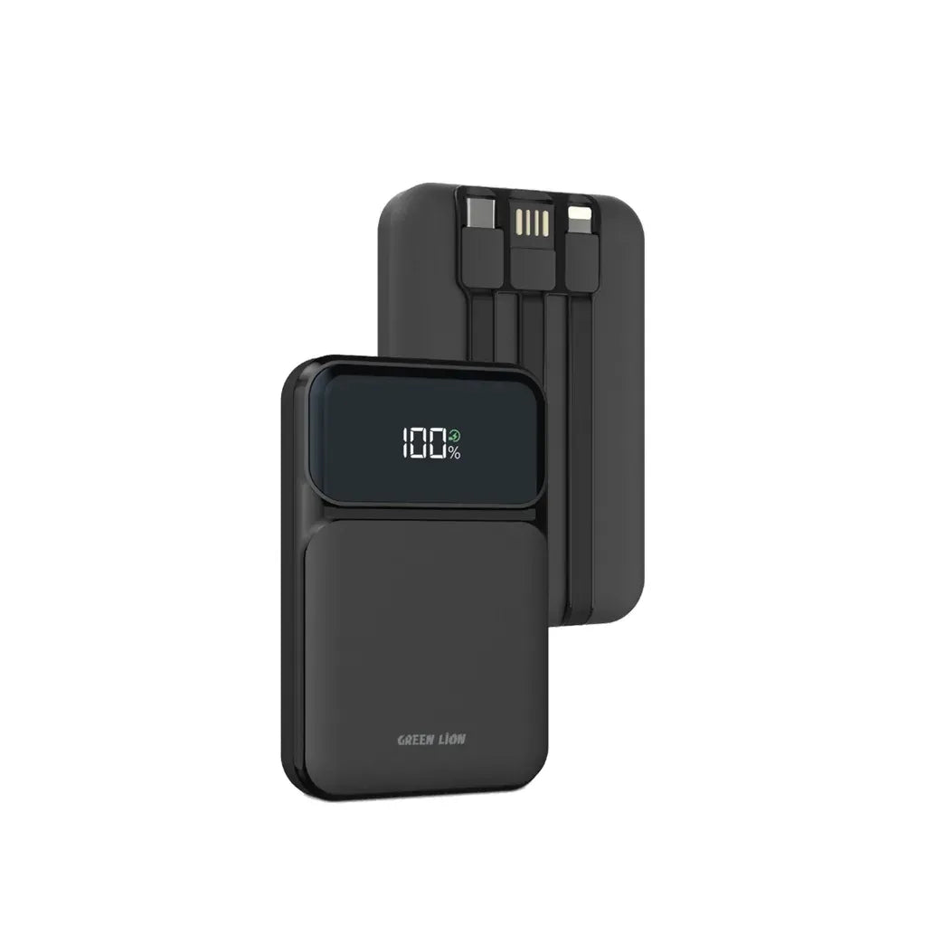 Green Lion 3 in 1 Integrated Power Bank 10000mAh PD 20w Black – image 2