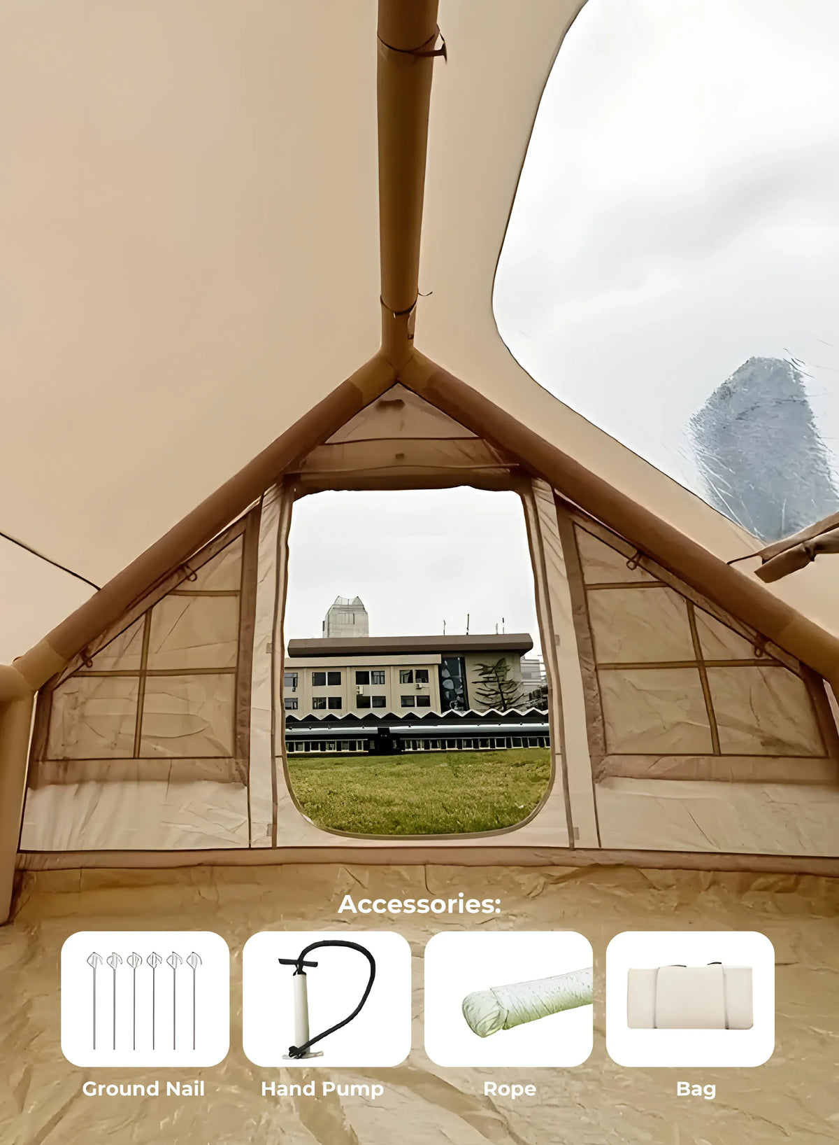 Green Lion Gt 4x Inflatable Camping Tent Beige – image 6